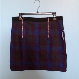 Double-Zero Plaid Skirt